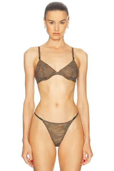 Diesel X Savage Fenty By Rihanna Plunge Bra In Brown