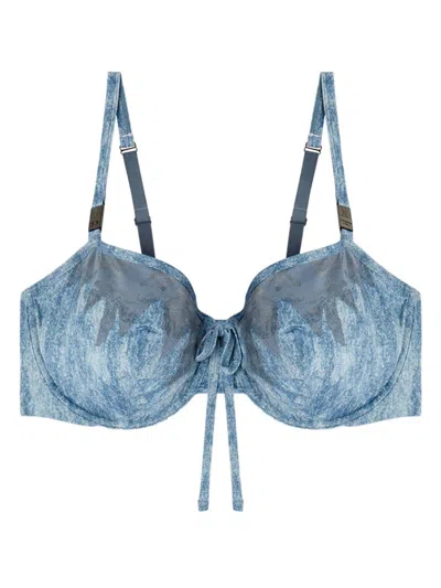 Diesel X Savage X Fenty Balconette Bra In Blue