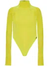 Diesel X Savage Fenty By Rihanna Long Sleeve Bodysuit In Yellow