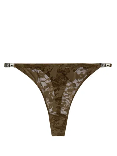 Diesel X Savage X Fenty Camouflage Thong In Brown
