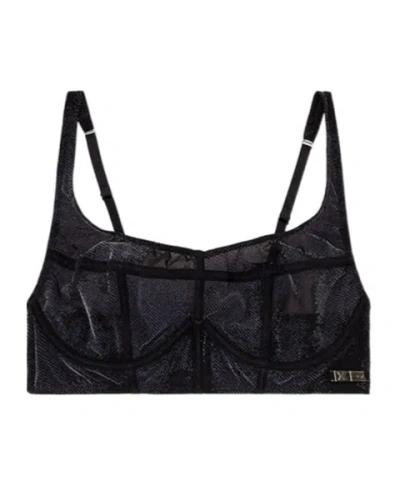 Diesel X Savage X Fenty Capsule Series Mesh Bra In Black