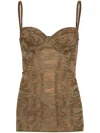 Diesel X Savage X Fenty Camo Corset In Green