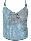 Diesel X Savage X Fenty Lace-detail Tank Top In Blue