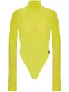 Diesel X Savage Fenty By Rihanna Long Sleeve Bodysuit In Yellow