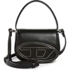 Diesel 1dr Xs-iconic Mini Bag With D Logo Plaque In Black