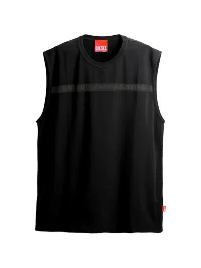 Diesel X Tinder Slogan-print Sleeveless T-shirt In Black