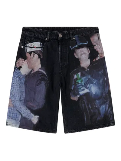 DIESEL X TOM OF FINLAND FOUNDATION COTTON SHORTS