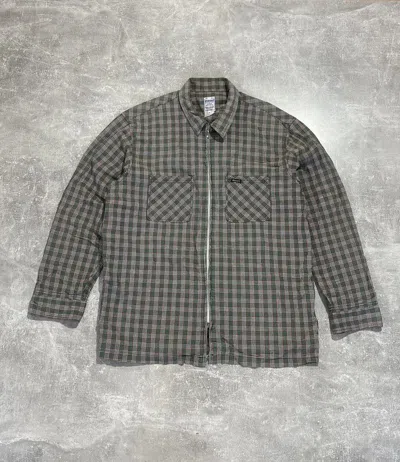 Pre-owned Diesel X Vintage 90's Diesel Over-shirt Zip Jacket In Gray Brown