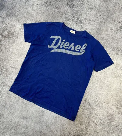 Pre-owned Diesel X Vintage Diesel Big Logo Streetwear Casual Y2k Usa Xl In Blue