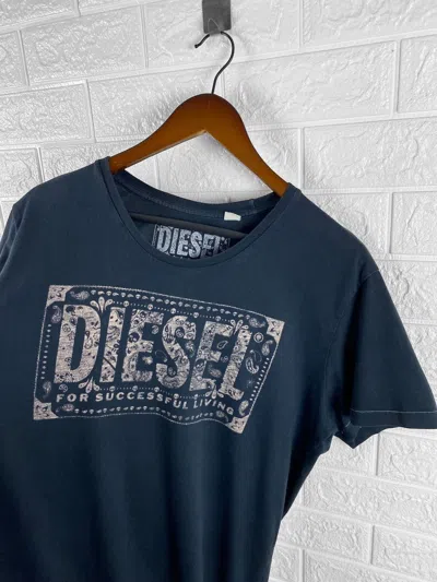 Pre-owned Diesel X Vintage Diesel Big Logo T Shirt In Blue