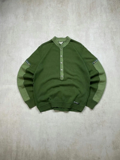 Pre-owned Diesel X Vintage Diesel Distressed Avant Garde Knitted Sweater In Green