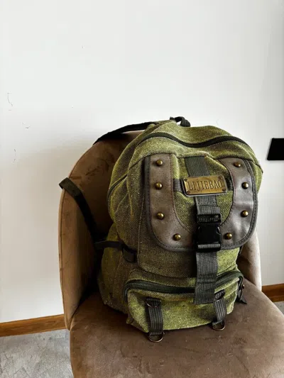 Pre-owned Diesel X Vintage Diesel Style Distressed Futuristic Faded Backpack In Green