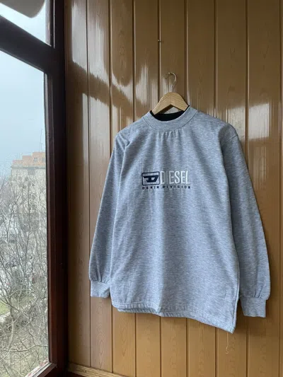 Pre-owned Diesel X Vintage Diesel Sweatshirt Gray Y2k In Grey