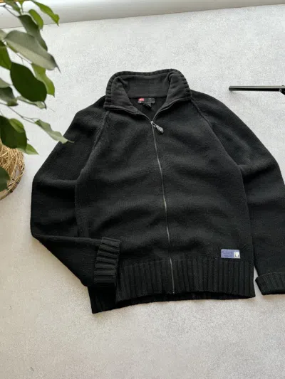 Pre-owned Diesel X Vintage Diesel Y2k Distressed Zip Sweater In Black