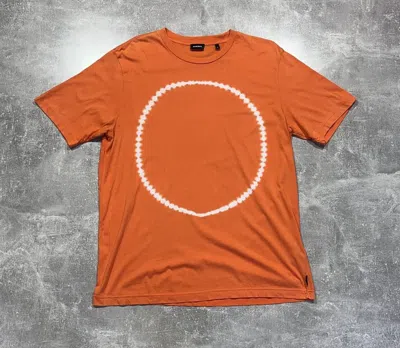 Pre-owned Diesel X Vintage Tee Shirt Diesel Big Logo Circle Y2k Style In Orange