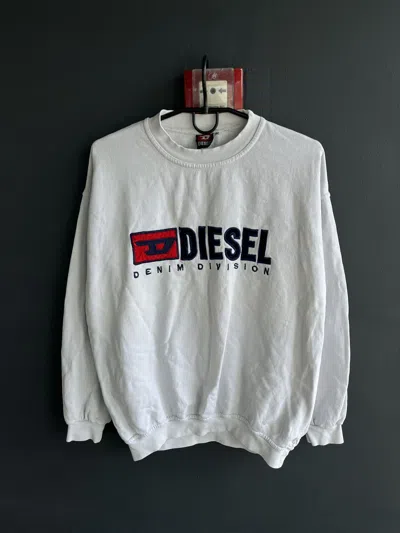 Pre-owned Diesel X Vintage Y2k Avant-garde Diesel Denim Division Sweatshirt In White