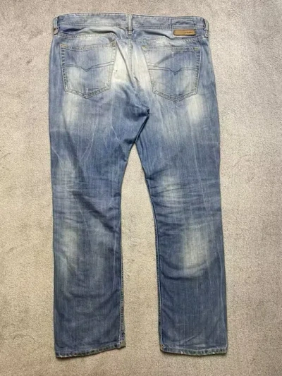 Pre-owned Diesel X Vintage Y2k Diesel Washed Distressed Punk Japan Denim Pants In Blue Wash