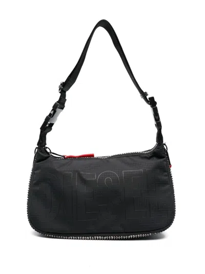 Diesel Zip-d Shoulder Bag X Crossbody In Black