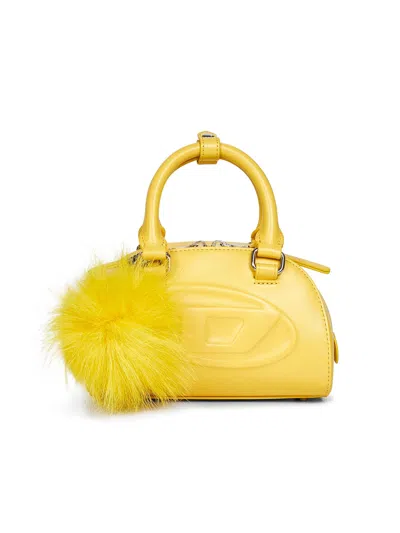 Diesel Yellow 1dr Dome Crossbody Mini Bowling Bag <br/>