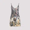 Diesel D-jena-dev Devore' Cotton Dress In Yellow & Orange