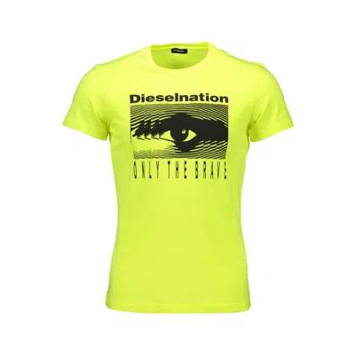 Diesel Yellow Cotton Men T-shirt
