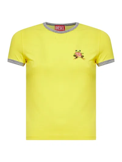 Diesel Women Yellow Jersey T-uncuties-long-s11 T-shirt