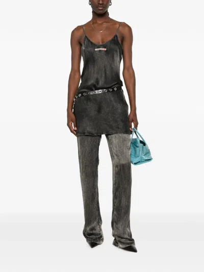 Diesel Yuna Elasticated-waistband Trousers In Gray