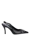 Diesel D-venus Sb Leather Pumps In Black