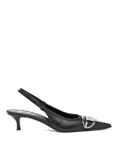 DIESEL VENUS LEATHER SLINGBACK PUMPS