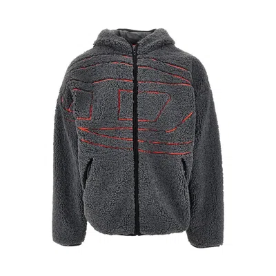 DIESEL 'ZAT' TEDDY FLEECE BLOUSON JACKET