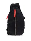 Diesel Zip-d Ripstop Shoulder Bag In Black