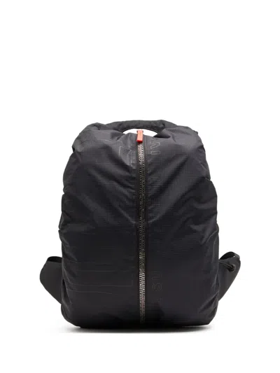 Diesel Zip-d Ripstop Zipped Backpack In Black