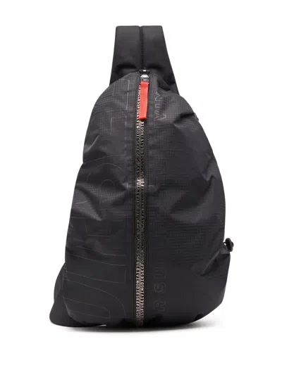 Diesel Zip-d Sling Backpack In Schwarz