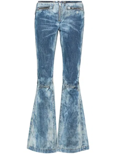 Diesel Zip-detail Cotton Jeans In Blue