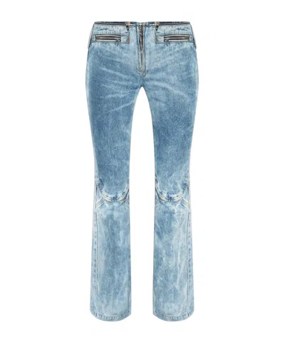 Diesel Zip-detail Cotton Jeans In Blue