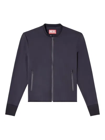 Diesel Zip-fastening Bomber Jacket In Blue