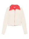 Diesel Cropped Blazer With Contrast Collar And Long Sleeves In White
