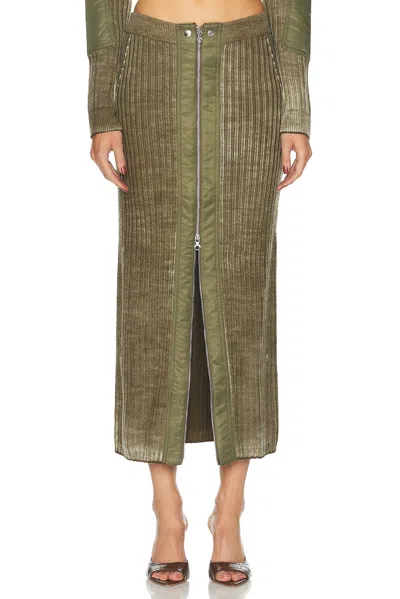 DIESEL ZIP FRONT MAXI SKIRT