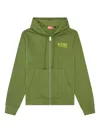 Diesel Zip Hoodie Sweatshirt In Green