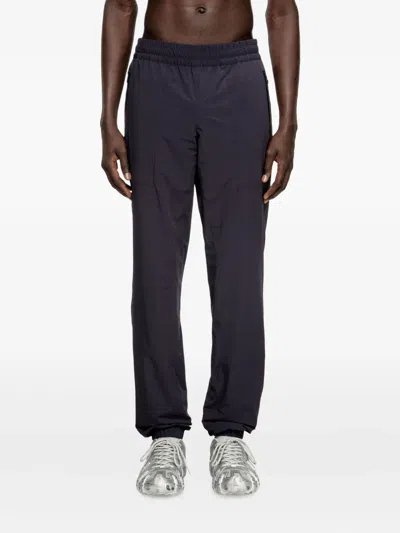Diesel Zip-pocket Elastic-waist Trousers In Black