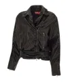 Diesel Zip-up Belted Jacket In Black