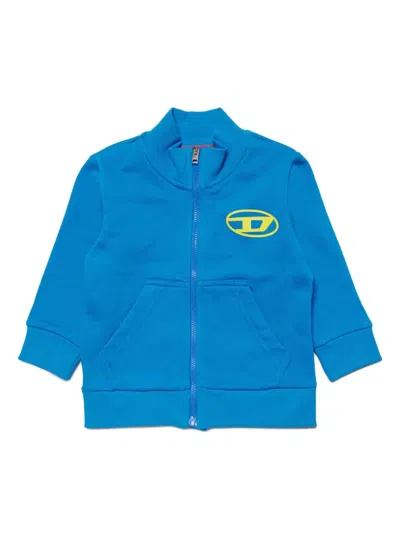 Diesel Babies' Sluzb Jacke Mit Logo-print In Blau