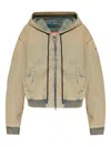 Diesel Zipped Hoodie In Coloured Jogg Jeans In Green