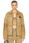 Diesel Zip Up Jacket In Denim