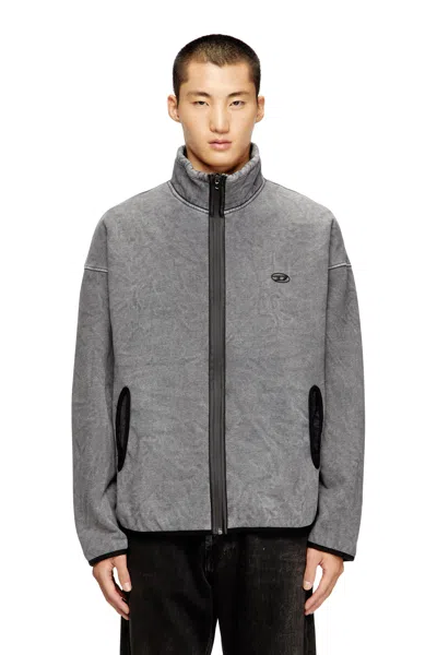 DIESEL ZIP-UP SWEATSHIRT WITH INNER LINING