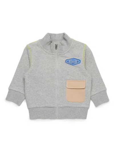 Diesel Babies' Zipped Sweatshirt In Grey