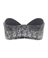 Diesel De-toppys Strapless Cropped Top In Gray