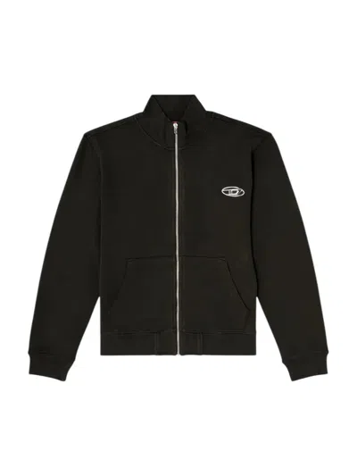 Diesel Zip-up Sweatshirt In Black