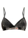 Diesel Adjustable Denim Bra With Contrast Stitching