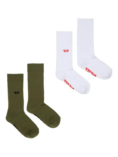 DIESEL ZSENDYBIPACK LOGO SOCKS (SET OF TWO)